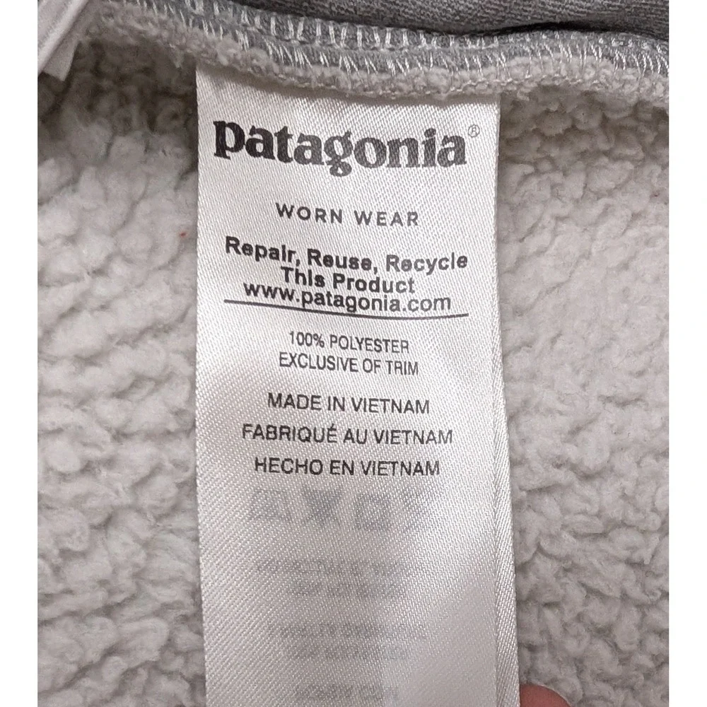 Patagonia Kids Fleece Girls' Los Gatos Vest Fleece Grey Size M 10 - Picture 7 of 7